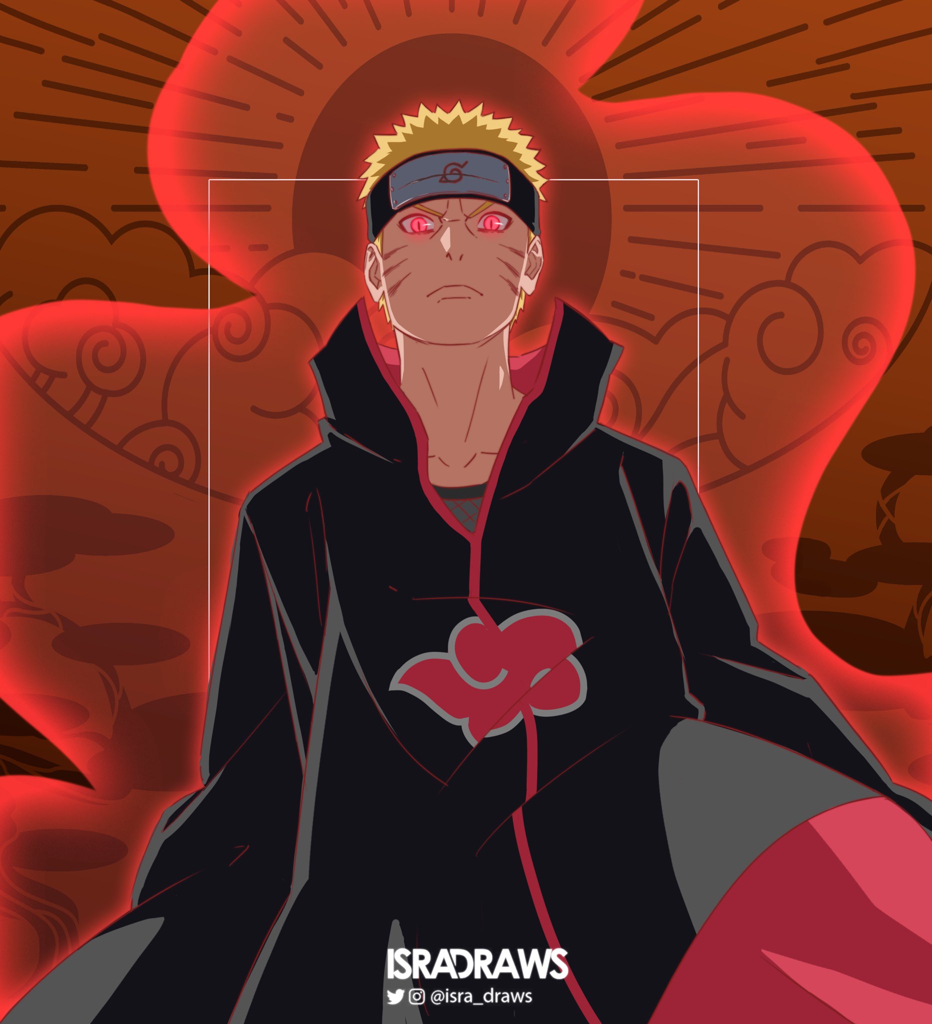 Artista brasileiro imaginou como seria se Naruto fosse um membro da Akatsuki