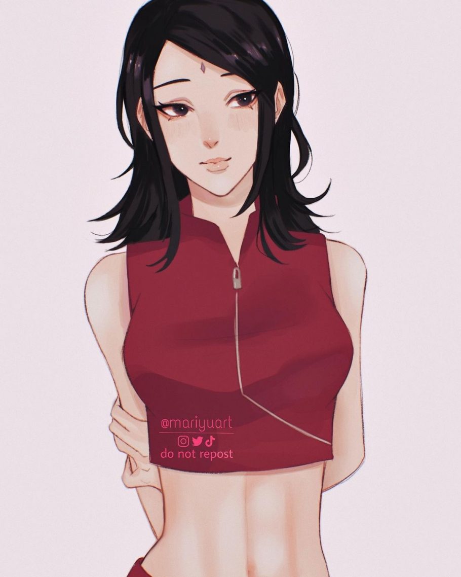 X 上的 Sarada source：「Fan Art da Sarada adulta utilizando os poderes de sua  mãe. Artista: @toriverso  / X