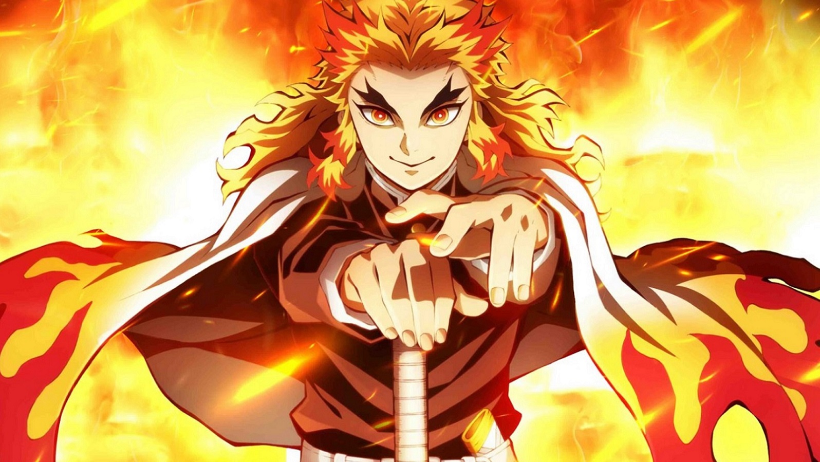 Fã de Kimetsu no Yaiba fez um cosplay flamejante de Rengoku