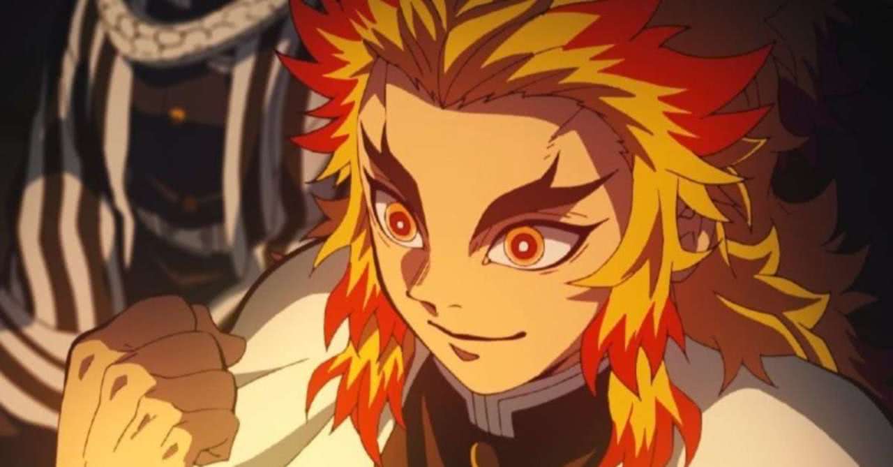 Este seria o visual do Rengoku de Demon Slayer se ele fosse um Oni