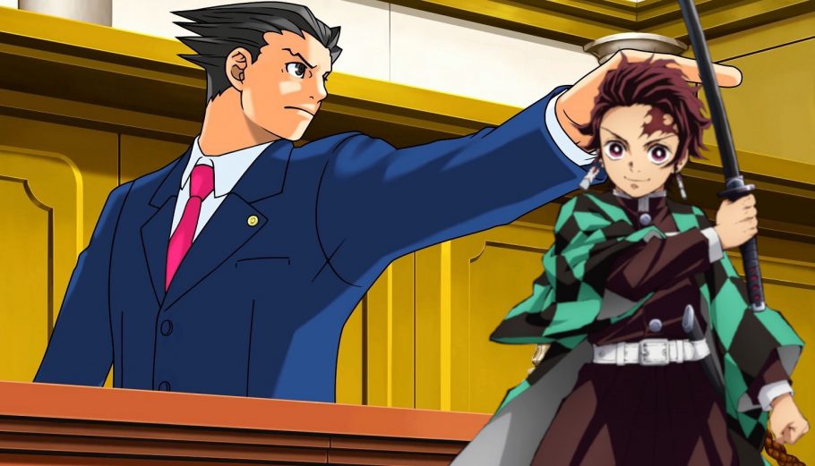 Artista fez um inusitado crossover entre Demon Slayer e Ace Attorney
