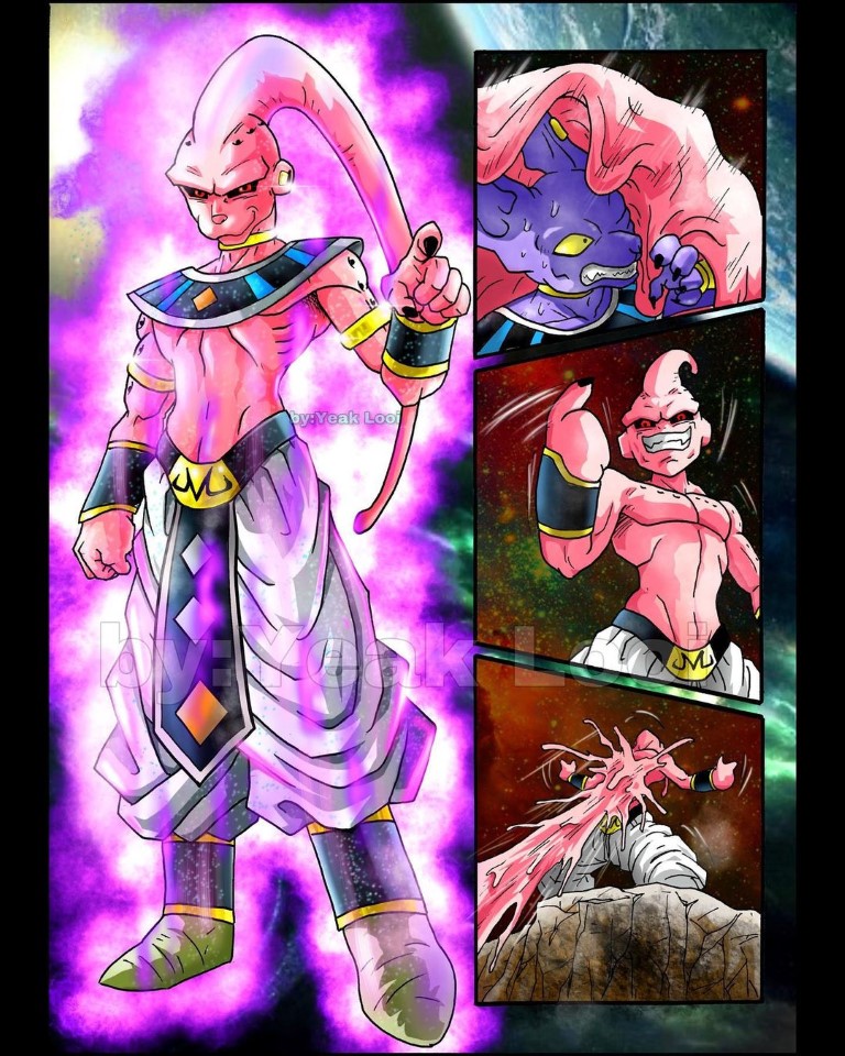 Majin Boo endemoniado pela esfera do dragão das trevas absor」dave