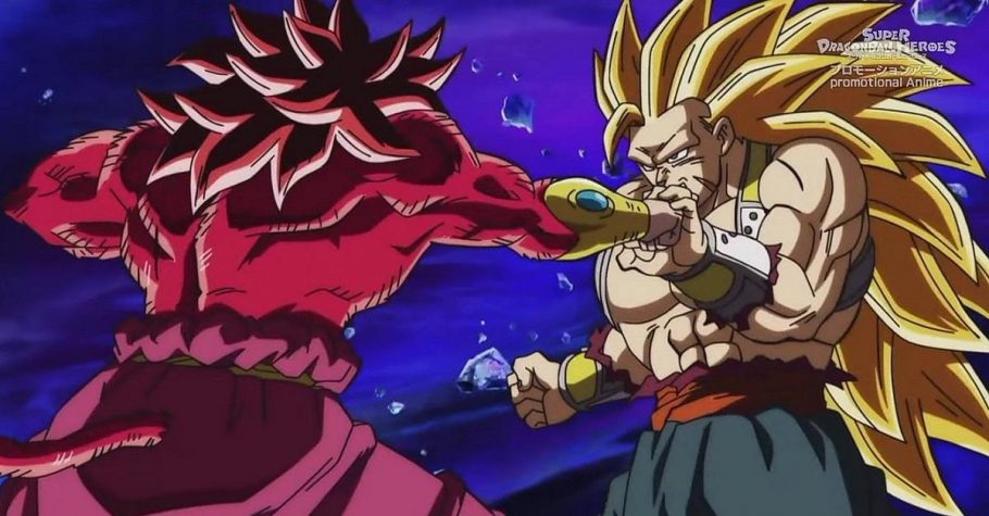 Dragon Ball Heroes 18 mostra uma luta épica entre dois dos mais malvados Saiyajins
