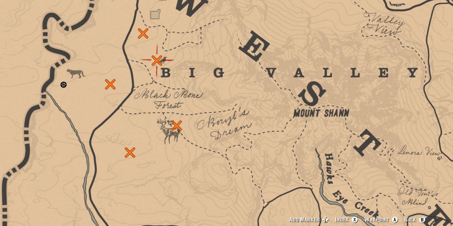 Red Dead Redemption 2 Localizações da Orquídea Sapatinho de Vênus Critical Hits