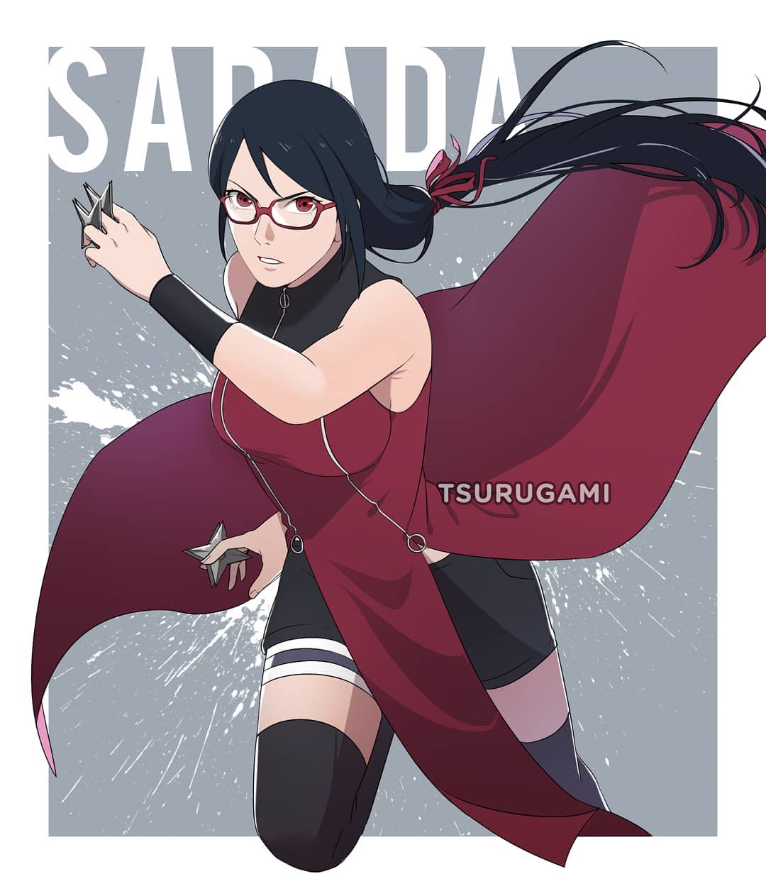 Naruto - Artista imaginou como seria o visual adulto da Sarada