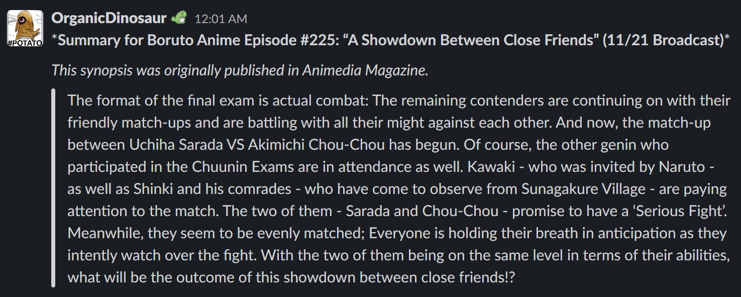 Prévia do episódio 225 de Boruto revela uma dramática batalha de Sarada contra Chocho
