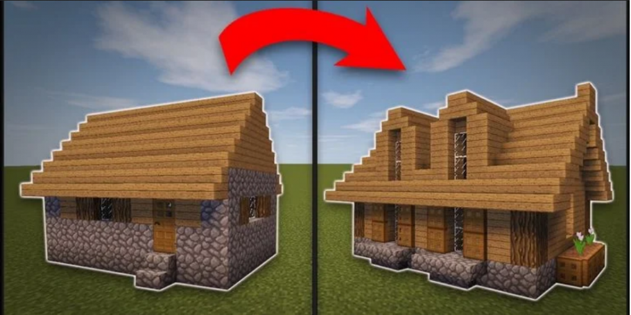 Minecraft - Como Fazer Uma Casa de Madeira Simples Para Iniciantes (Base  Minecraft Survival) 