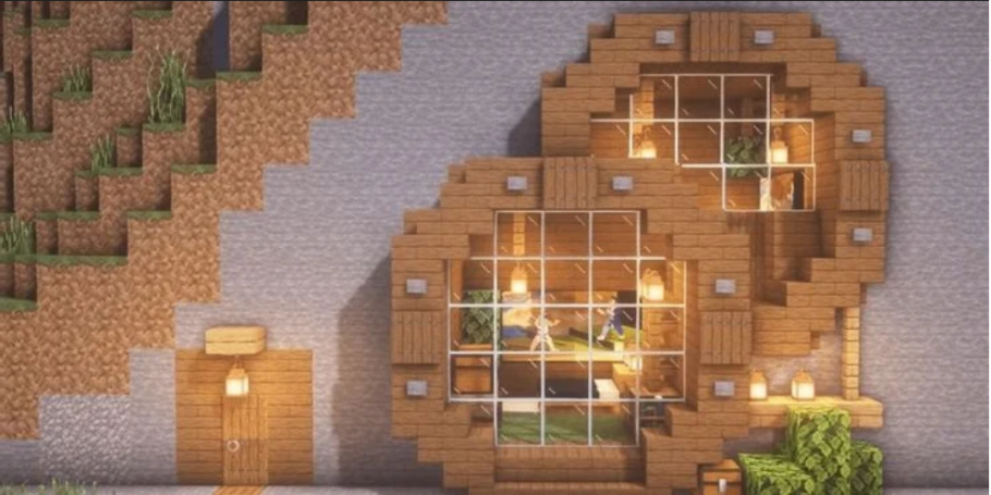 casa como construir casa da montanha no minecraft