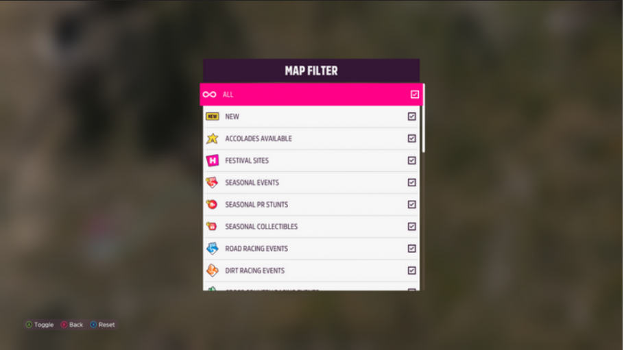 Forza Horizon 5 ícones mapa