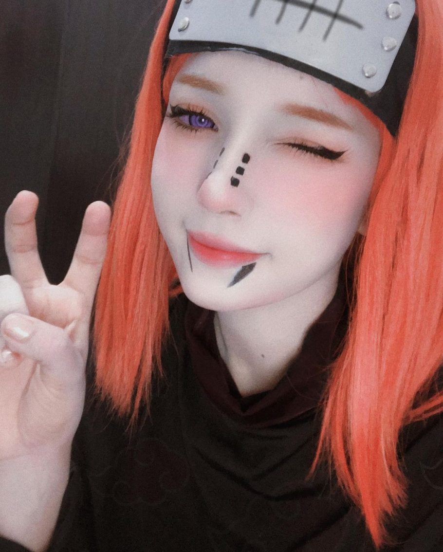 Fã de Naruto fez um lindo cosplay feminino do Pain