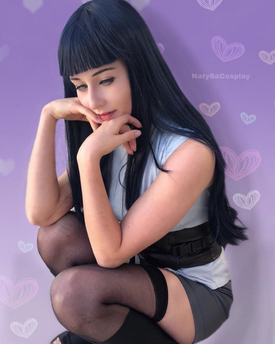 Brasileira fez um cosplay lindo da Hinata Hyuga de Naruto