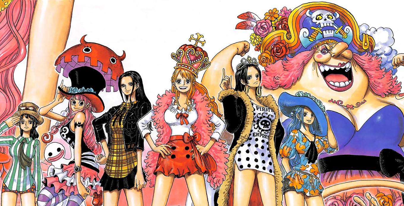 Artista fez adoráveis ilustrações das personagens de One Piece divididas pela cor dos seus cabelos