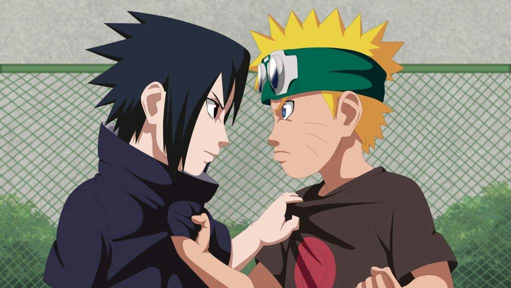 Qual foi a primeira vez que o Naruto derrotou Sasuke em uma luta?