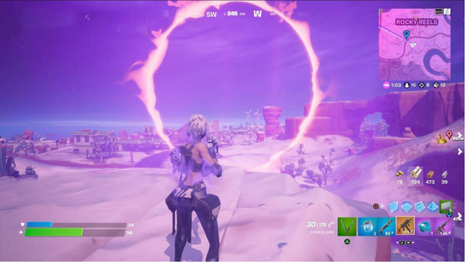 Fortnite saltar anéis flamejantes