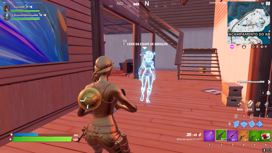 Fortnite Líder Equipe Abraços
