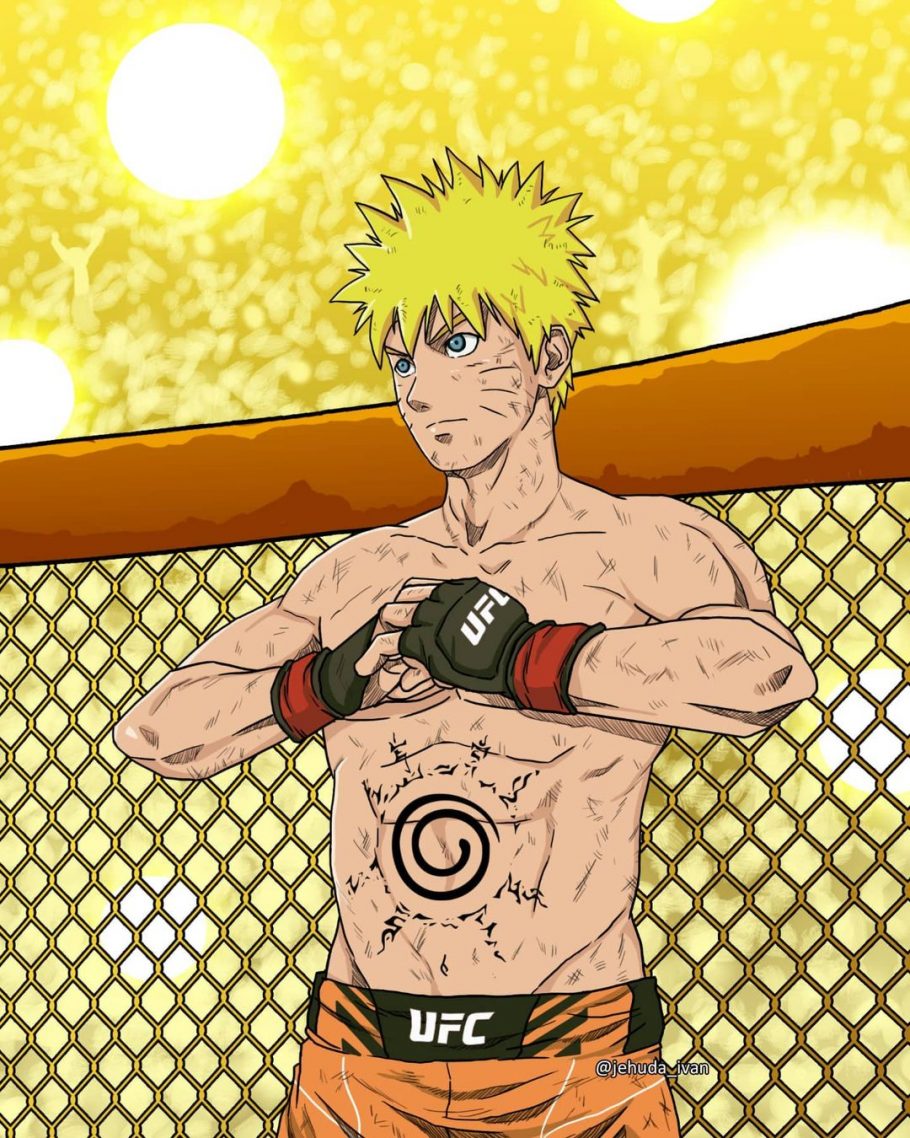 Artista imaginou como seria o visual do Naruto como um lutador de UFC