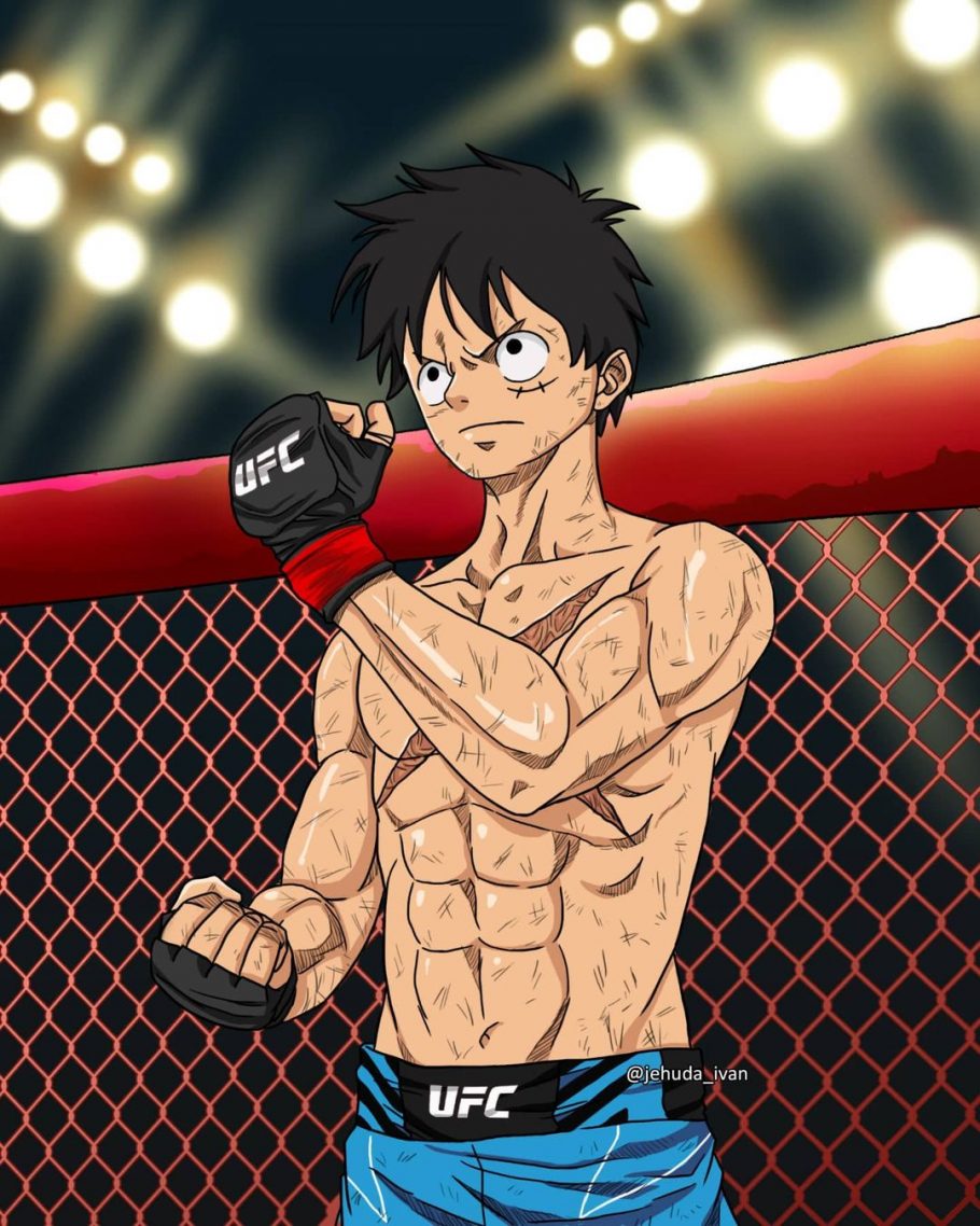One Piece - Artista imaginou o Luffy como um lutador de UFC da vida real
