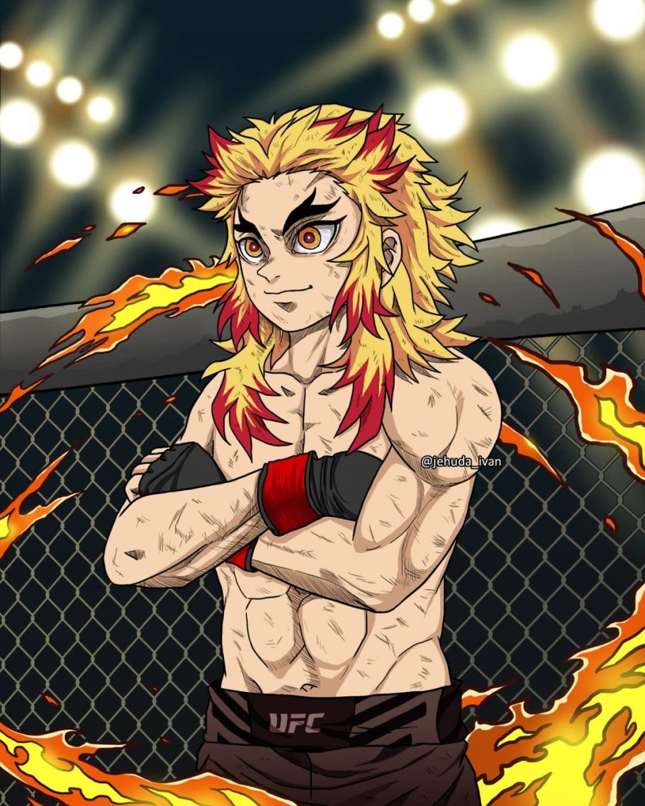 Demon Slayer - Artista imaginou como seria o Rengoku como um lutador de UFC