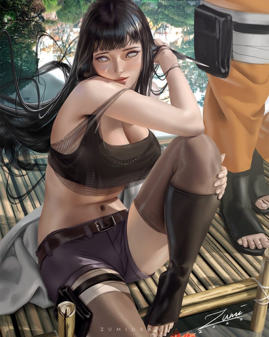 Naruto - Artista fez uma arte super realista incrível da Hinata