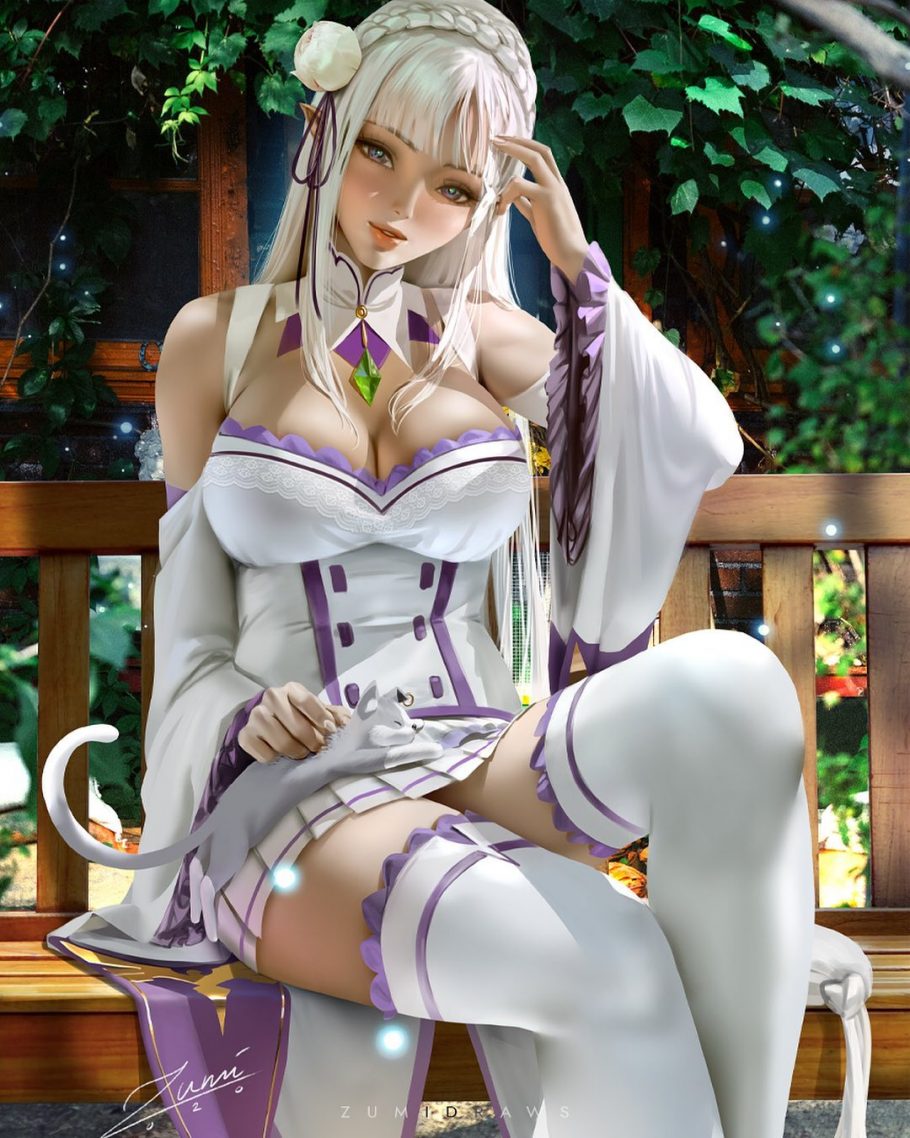 Confira esta arte super realista incrível da Emilia de Re:Zero