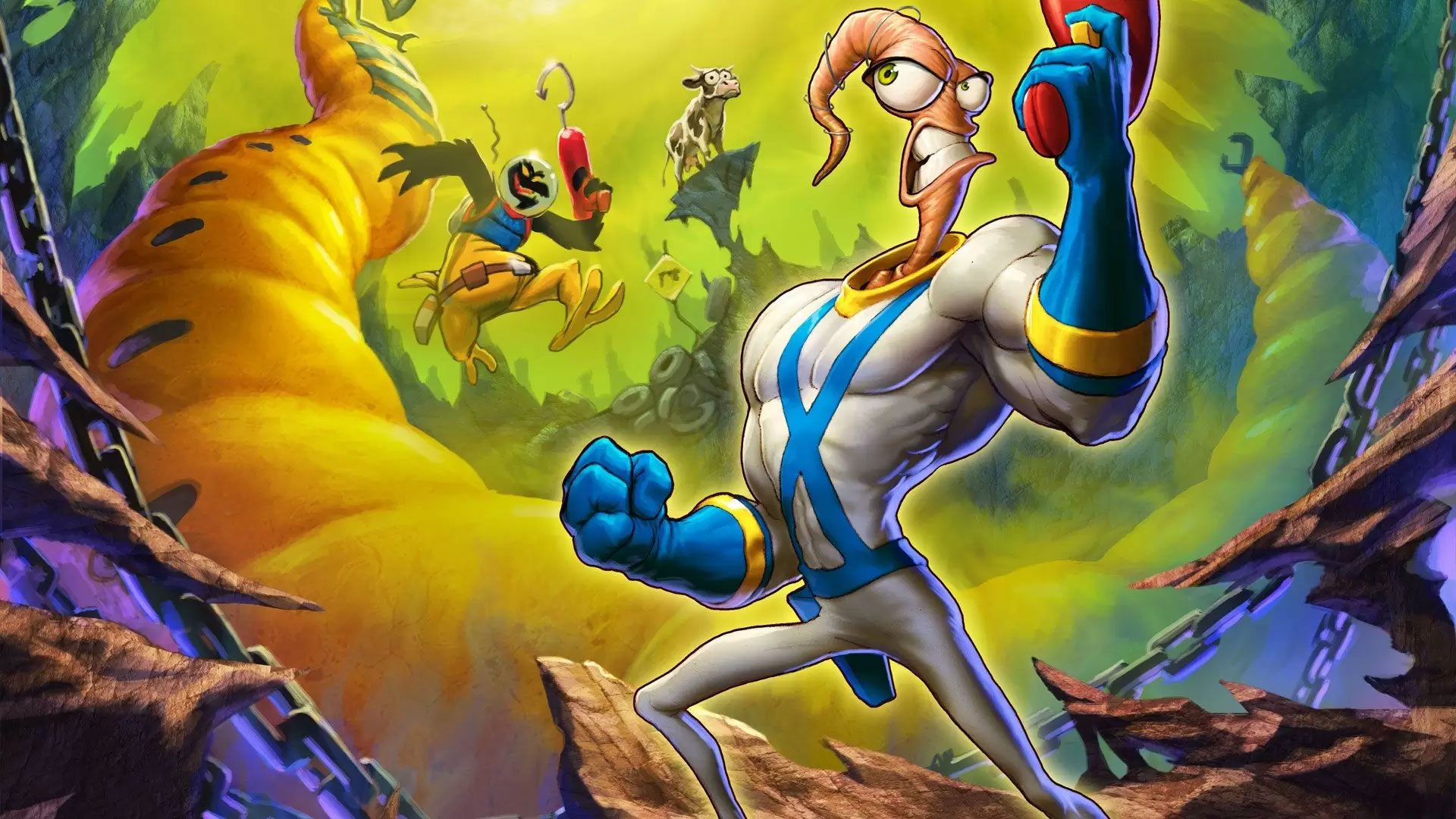 EARTHWORM JIM (JIM MINHOCA) mais um clássico cheio de códigos. #snes #