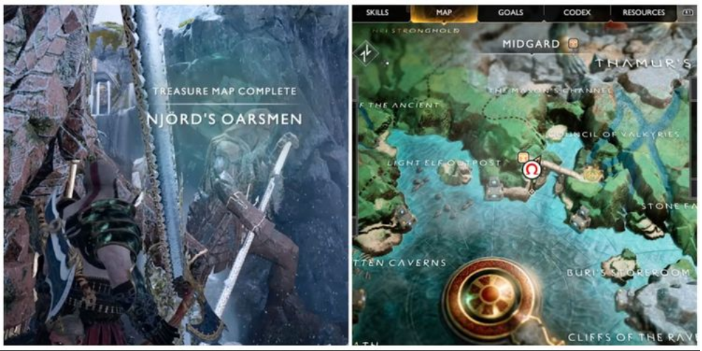 Mapas do tesouro em God of War: Ragnarok - como encontrar e obter tesouros