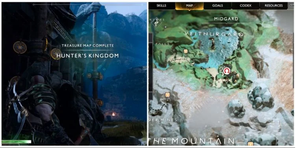 God of war, A localização de todos os mapas do tesouro