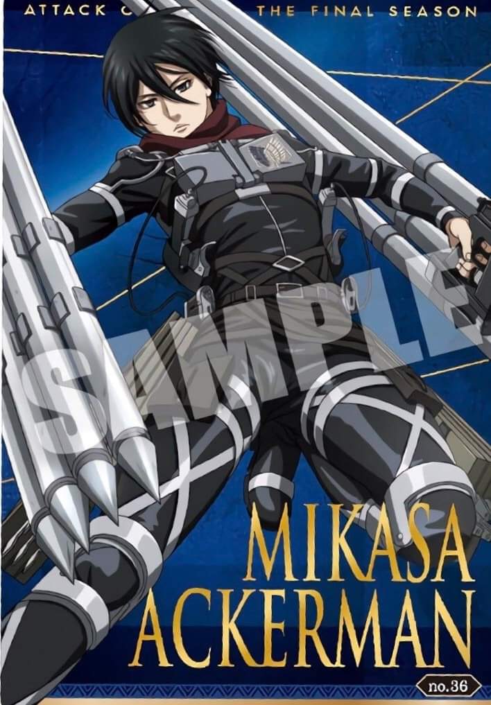 Attack on Titan - Arte mostra visual da Mikasa na temporada final
