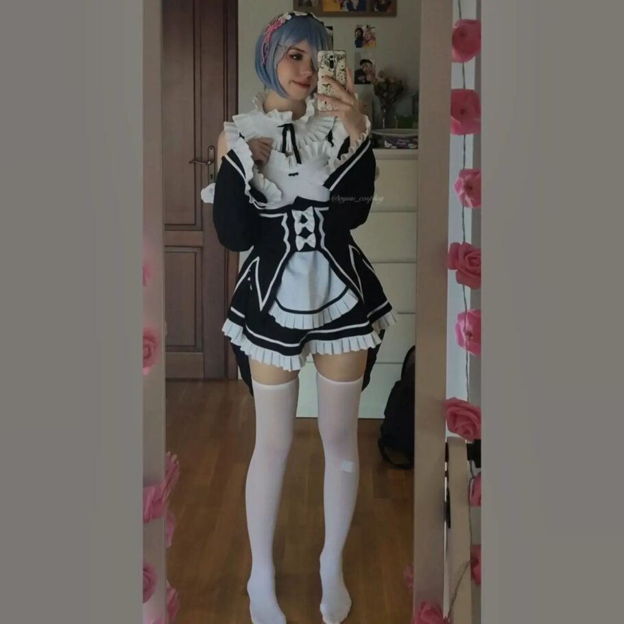 Brasileira fez um lindo cosplay da Rem de Re: Zero