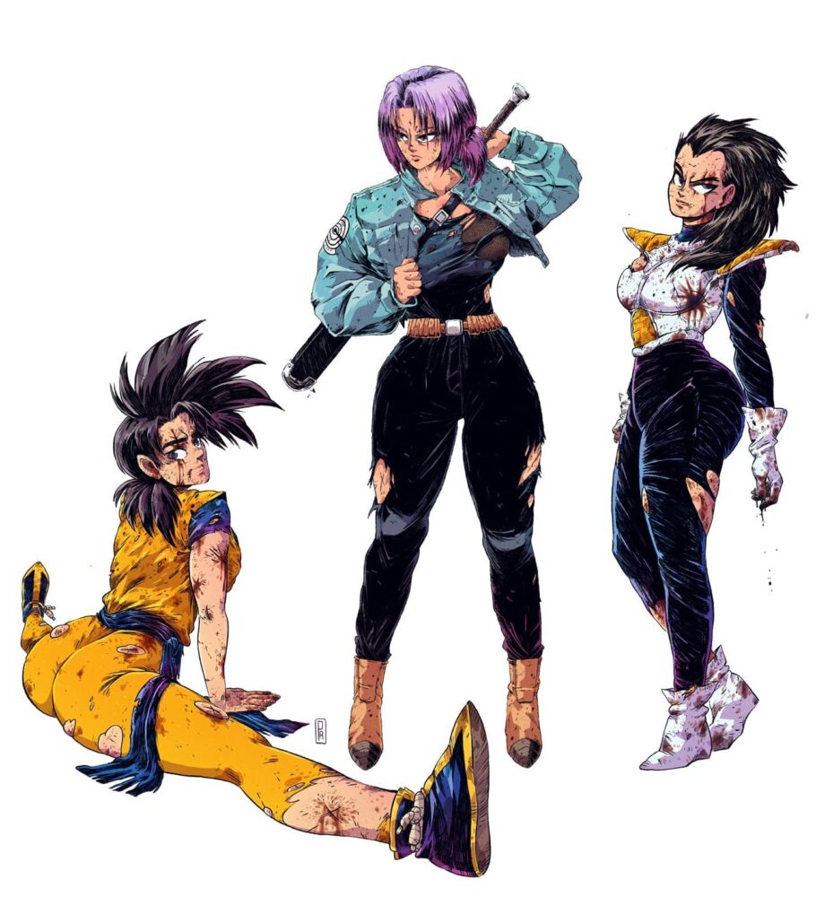 Artista imagina a versão feminina de Goku, Trunks e Vegeta! - Critical Hits