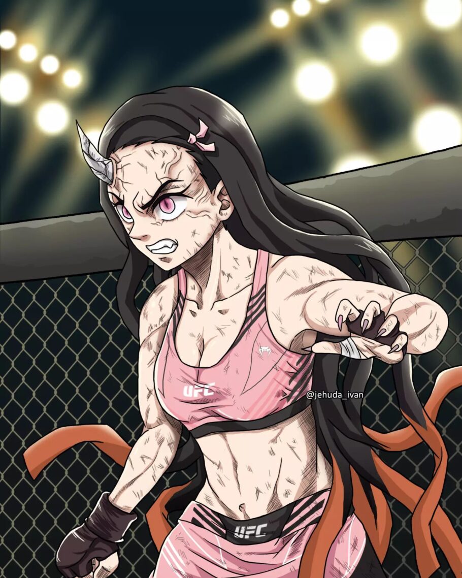Demon Slayer - Artista imaginou a Nezuko como uma lutadora de UFC
