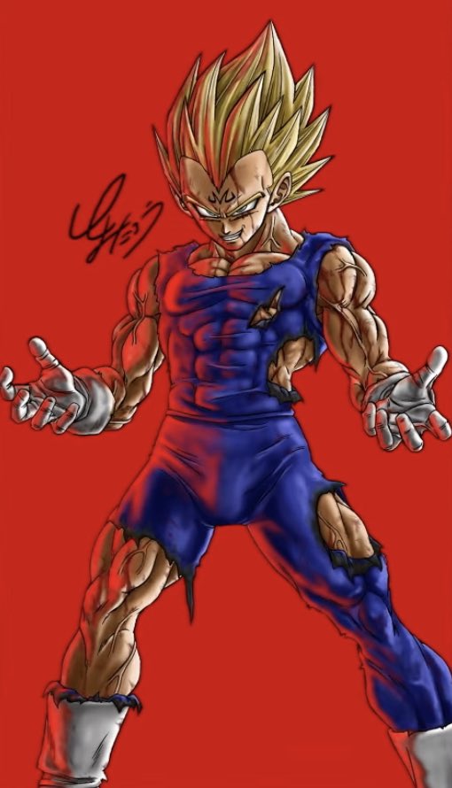 Ilustrador de Dragon Ball Super fez uma arte especial de Majin Vegeta