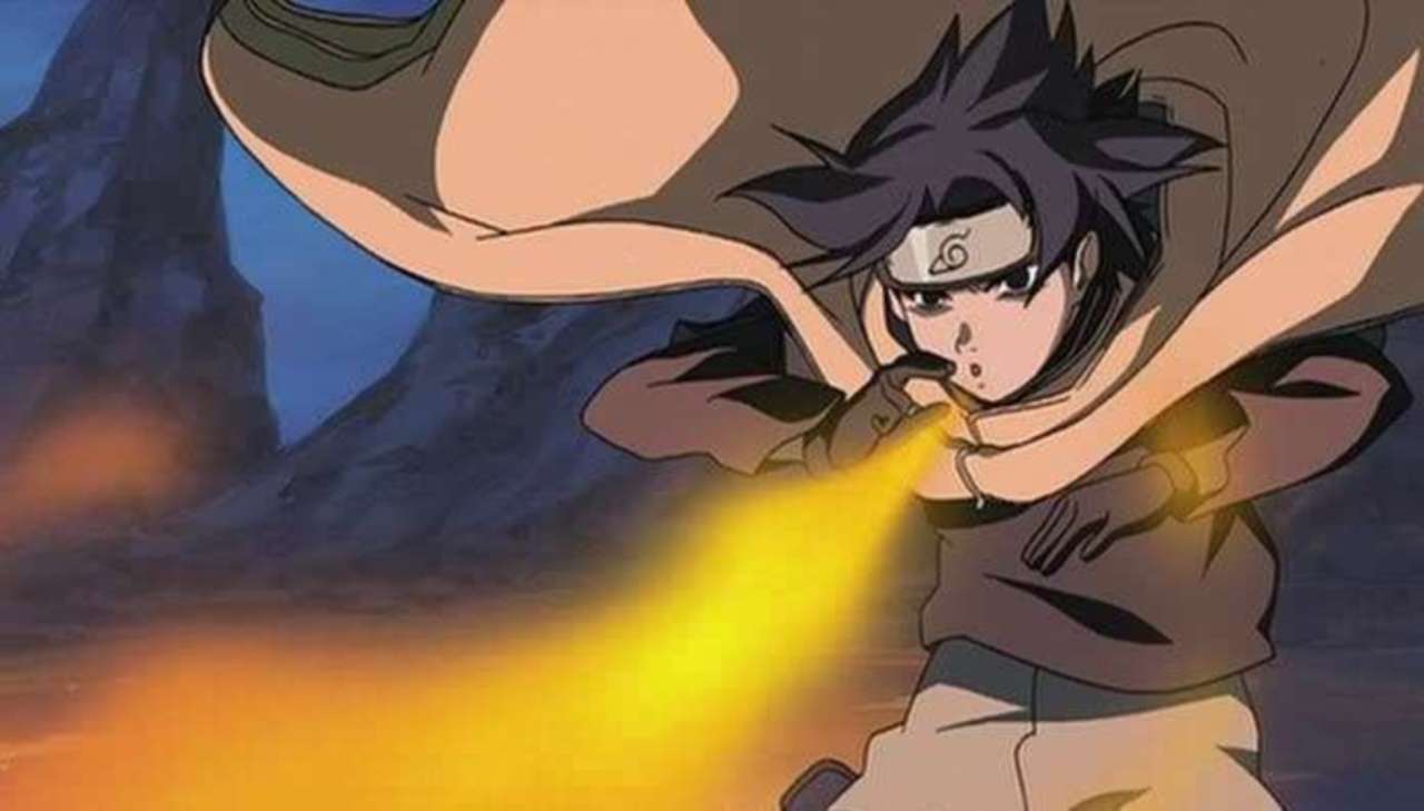 SASUKE vs KAKASHI - JUTSU BOLA DE FOGO CONTRA PURO TAIJUTSU