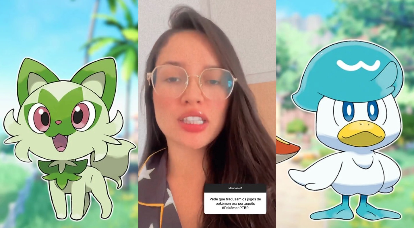 Juliette se junta a campanha e pede que os jogos de Pokémon sejam traduzidos para o português