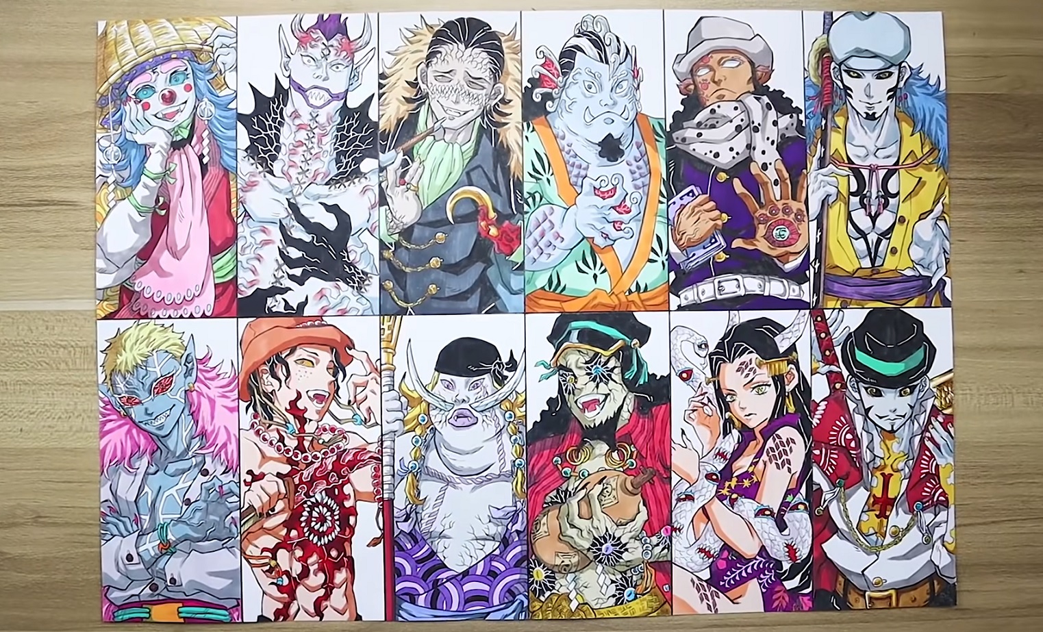 Artista imaginou como seriam os Shichibukais de One Piece como os 12 Luas de Muzan