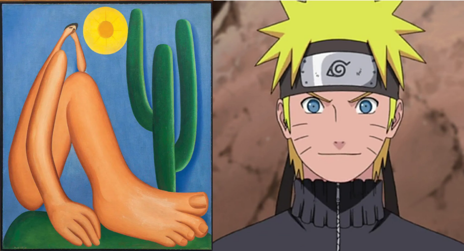 Artista brasileira fez uma arte incrível do Naruto como Abaporu