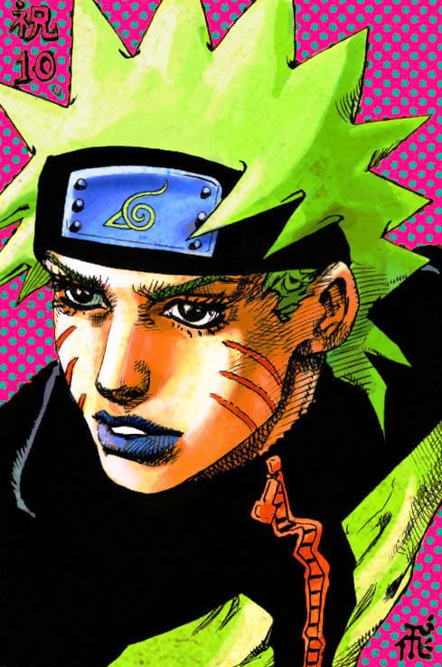 Criador de Jojo’s Bizarre Adventure imagina Naruto no universo de Jojo