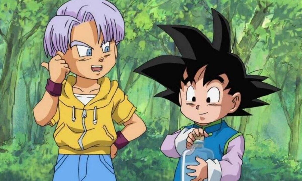 Mesmo sendo meio Saiyajins, Goten e Trunks nunca tiveram rabo de