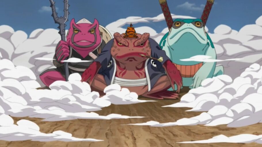 Como é realizado o contrato de invocação de um animal em Naruto