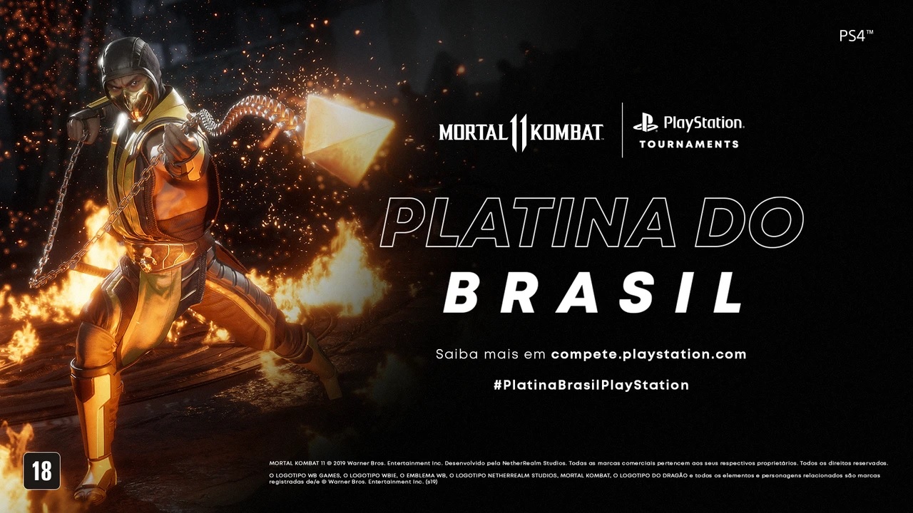 PlayStation anuncia segunda edição do torneio Platina do Brasil com Mortal Kombat 11