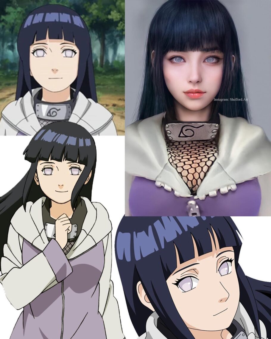 Artista imaginou como seria uma fusão entre os visuais de Hinata e