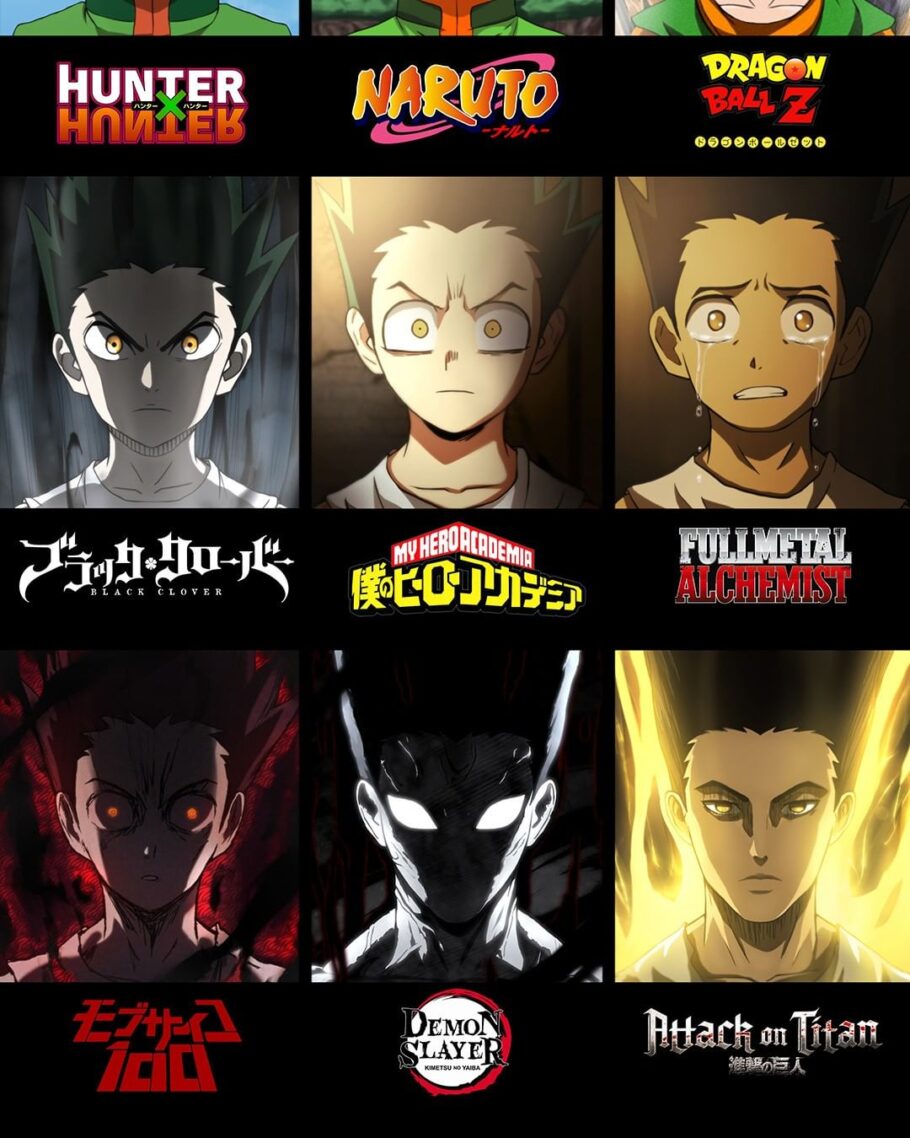 Hunter x Hunter - Artista imaginou Gon em 9 estilos de animes diferentes