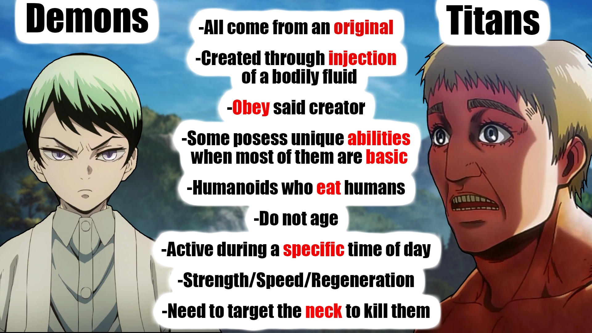 Os Onis de Demon Slayer e os Titãs de Attack on Titan têm mais coisas em comum do que você imagina