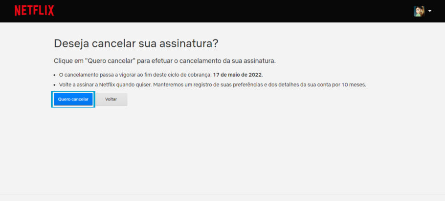 Como cancelar a Netflix