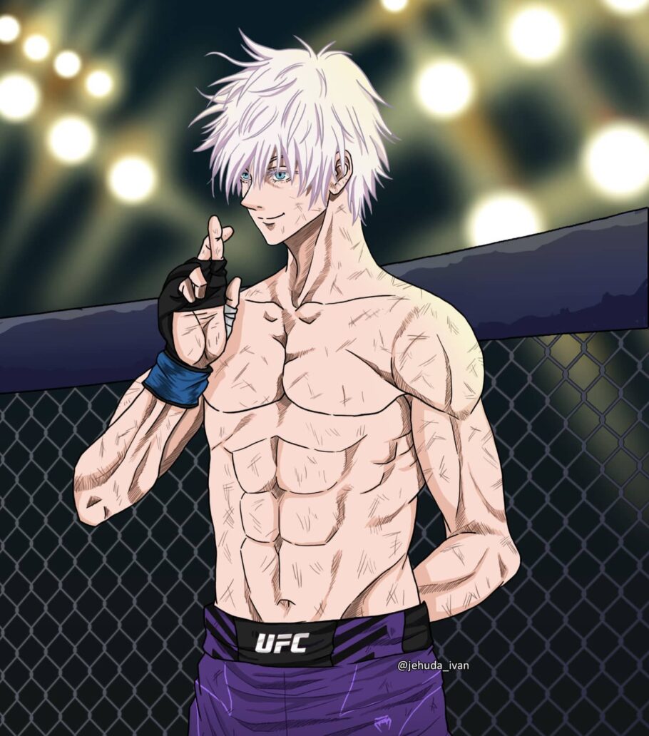 Artista imaginou Gojo de Jujutsu Kaisen como um lutador de UFC