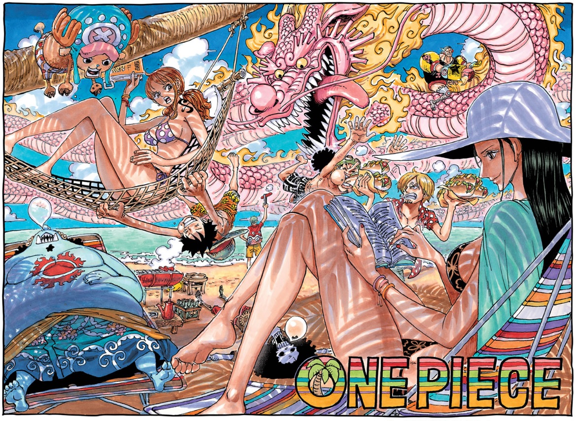 Confira o processo de ilustração de Eiichiro Oda para a capa do capítulo 1047 de One Piece