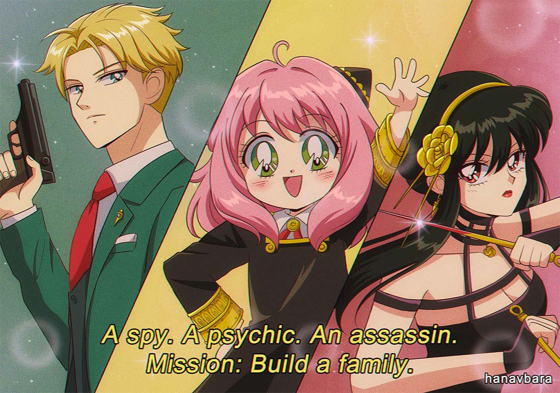 Artista imaginou como seria se Spy x Family fosse um anime dos anos 90