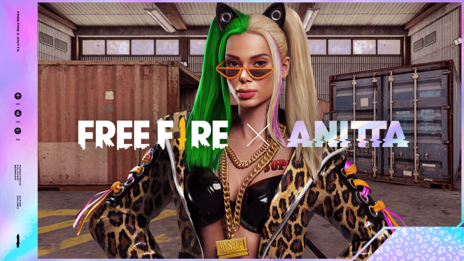 Novo evento de Free Fire contará com participação e personagem da Anitta no jogo