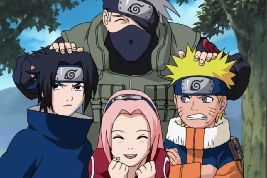 Com quantos anos os ninjas do Time 7 se tornaram genins em Naruto?