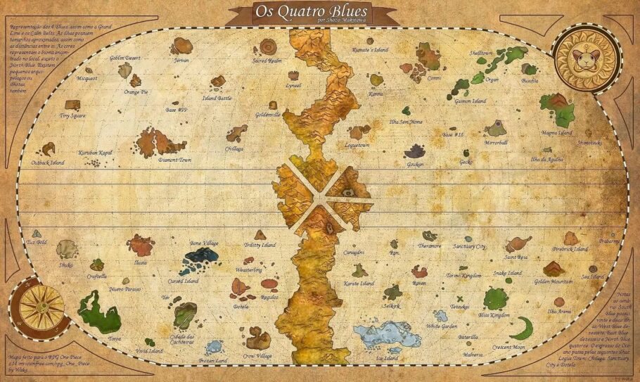 O mapa do coraÃ§Ã£o do mundo One Piece! (TraduÃ§Ã£